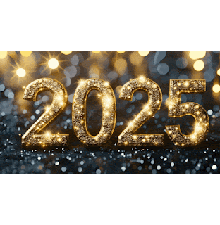 Fajerwerki i pojawiający się nowy rok 2025